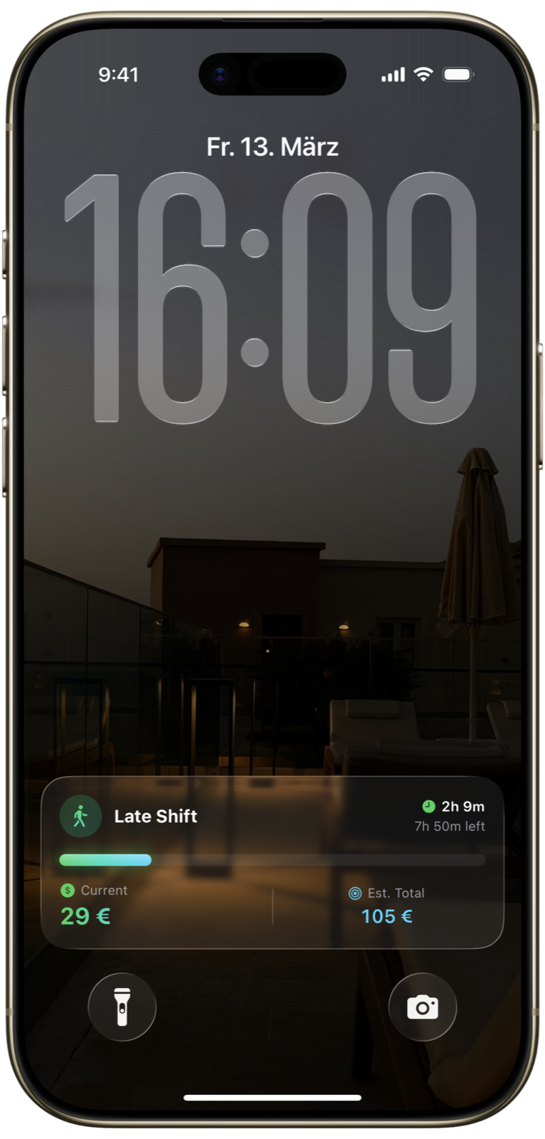 ShiftTap Live-Aktivität auf dem iPhone